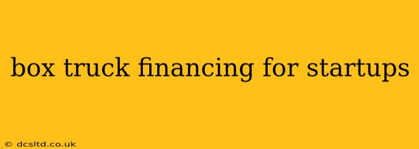 box truck financing for startups