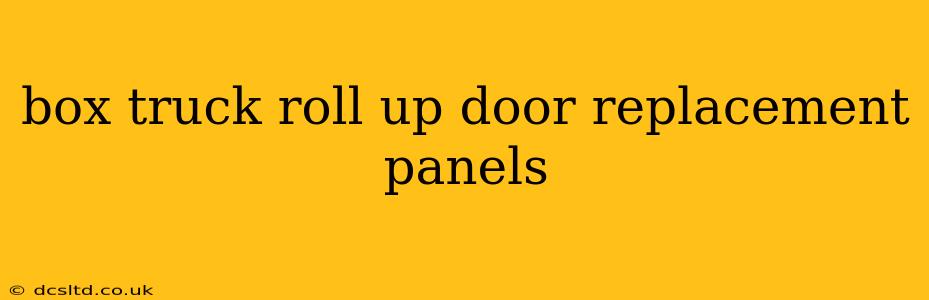 box truck roll up door replacement panels