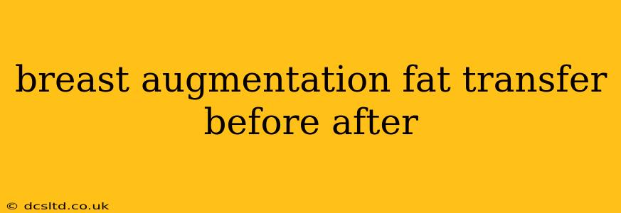 breast augmentation fat transfer before after
