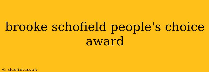 brooke schofield people's choice award