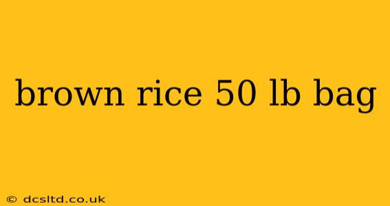 brown rice 50 lb bag