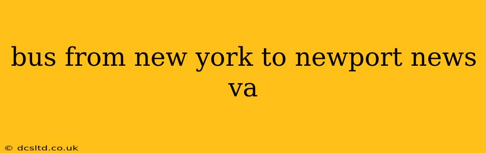 bus from new york to newport news va