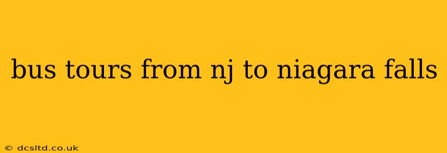 bus tours from nj to niagara falls