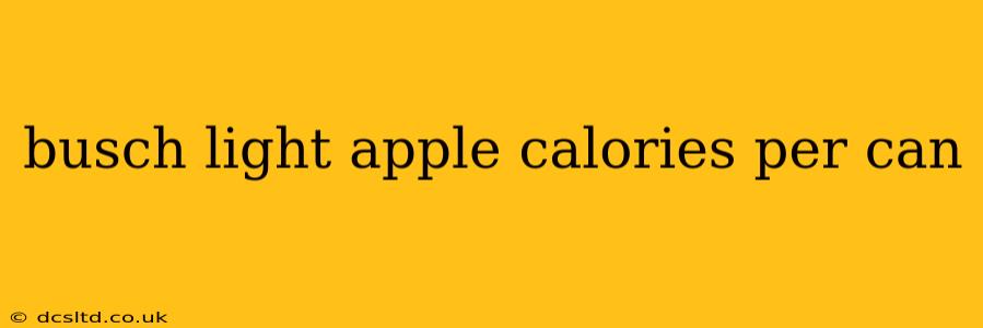 busch light apple calories per can