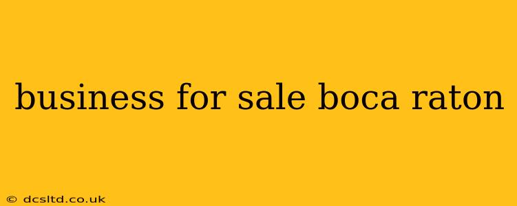 business for sale boca raton