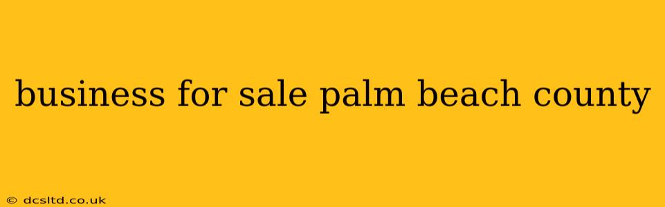 business for sale palm beach county