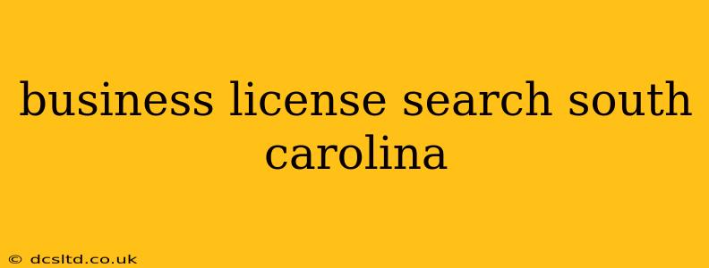 business license search south carolina