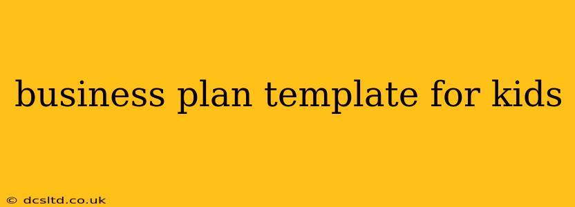 business plan template for kids