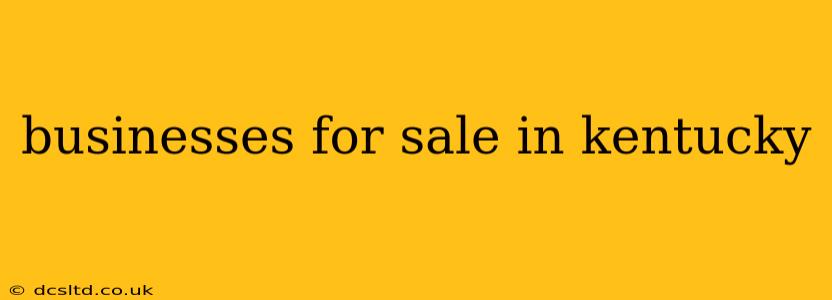 businesses for sale in kentucky