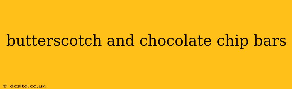 butterscotch and chocolate chip bars
