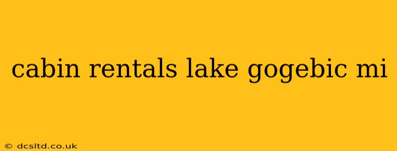 cabin rentals lake gogebic mi
