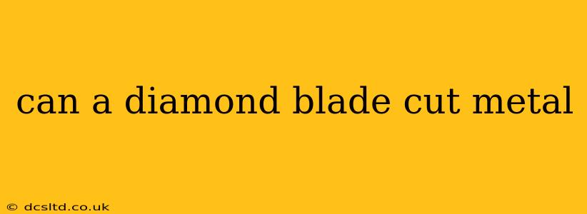 can a diamond blade cut metal