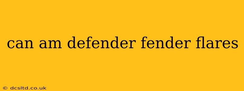 can am defender fender flares