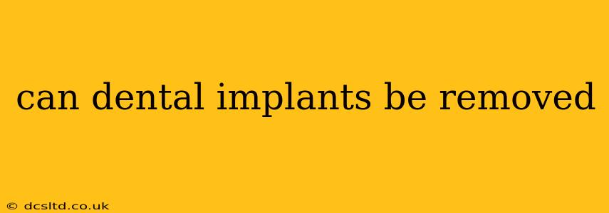 can dental implants be removed