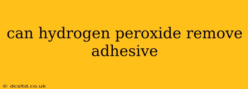 can hydrogen peroxide remove adhesive