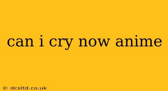 can i cry now anime