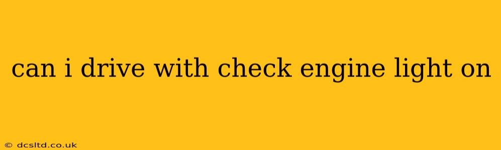 can i drive with check engine light on