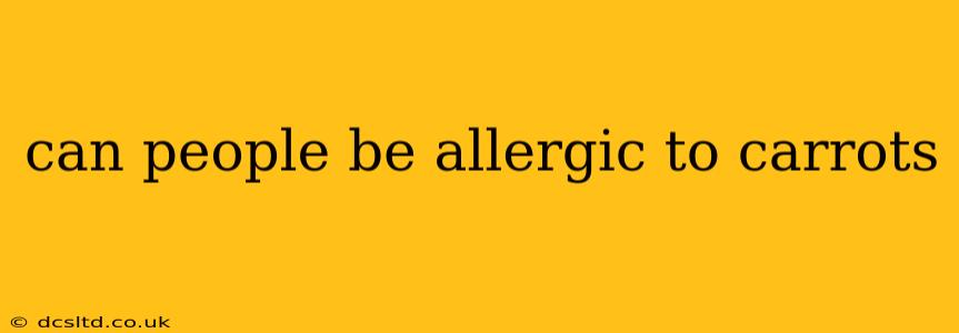 can people be allergic to carrots