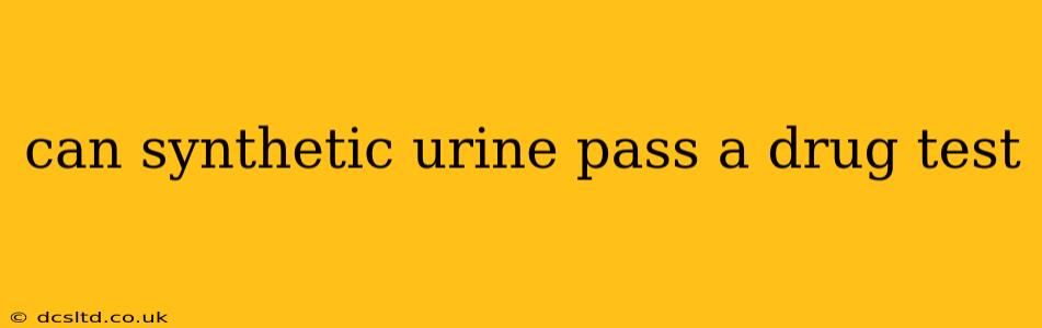 can synthetic urine pass a drug test