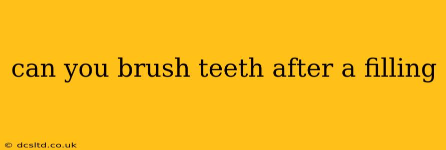 can you brush teeth after a filling