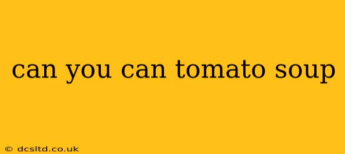 can you can tomato soup