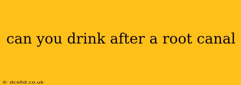 can you drink after a root canal