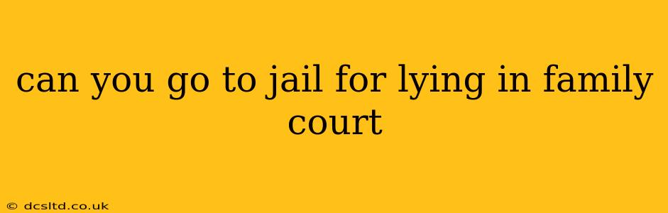 can you go to jail for lying in family court