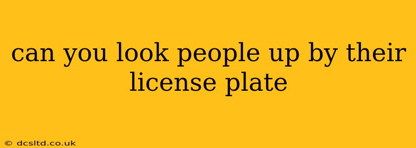can you look people up by their license plate