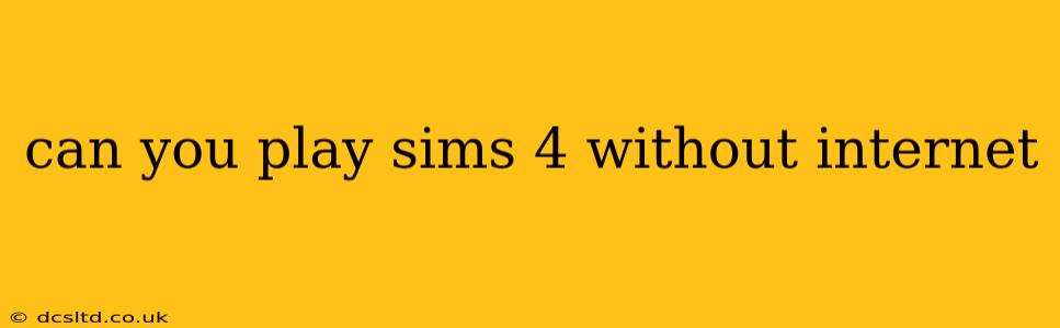 can you play sims 4 without internet