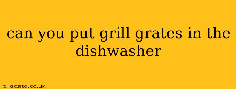 can you put grill grates in the dishwasher