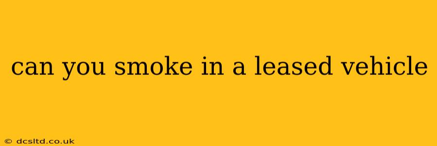 can you smoke in a leased vehicle