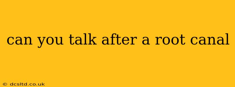 can you talk after a root canal