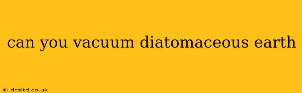 can you vacuum diatomaceous earth