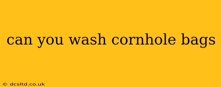 can you wash cornhole bags