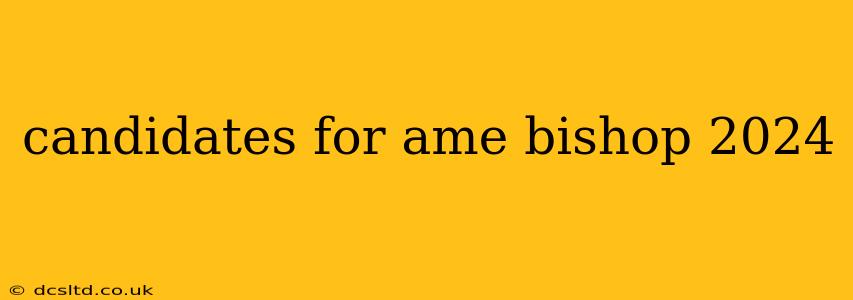 candidates for ame bishop 2024