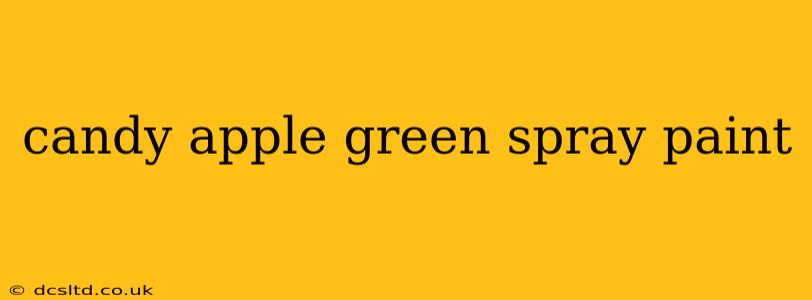 candy apple green spray paint