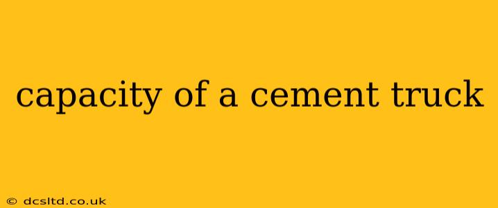 capacity of a cement truck