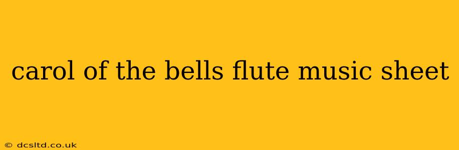 carol of the bells flute music sheet