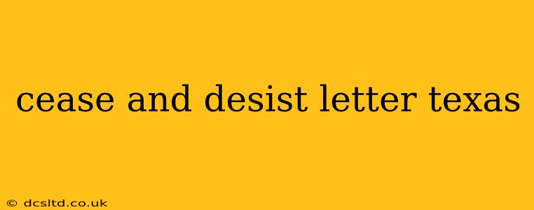 cease and desist letter texas
