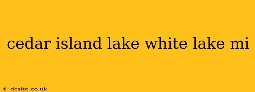 cedar island lake white lake mi