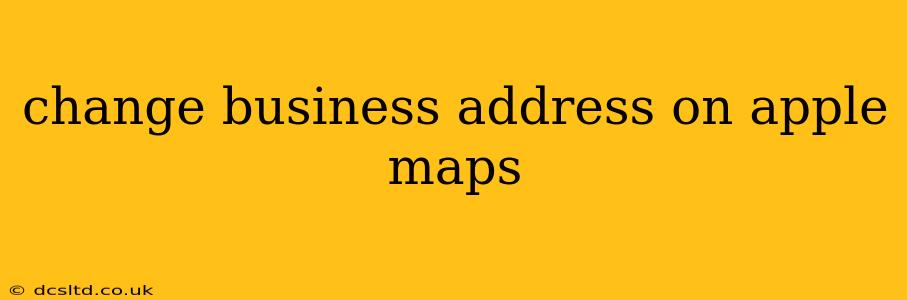 change business address on apple maps