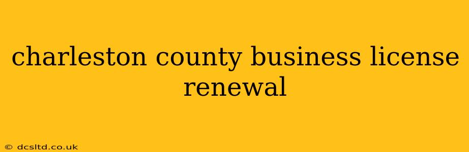 charleston county business license renewal
