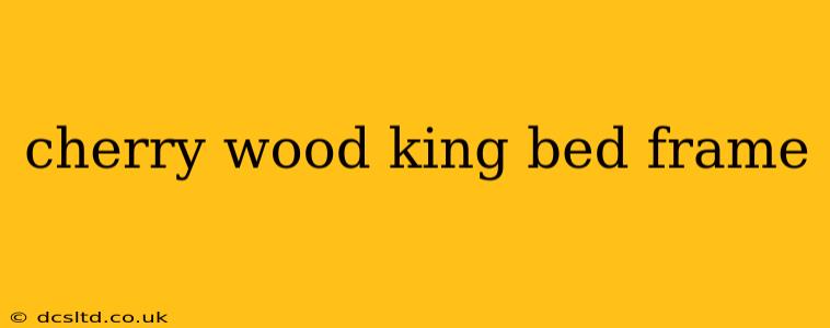 cherry wood king bed frame