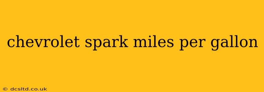 chevrolet spark miles per gallon