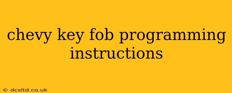 chevy key fob programming instructions