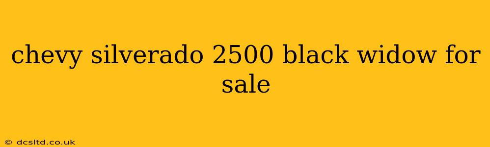 chevy silverado 2500 black widow for sale