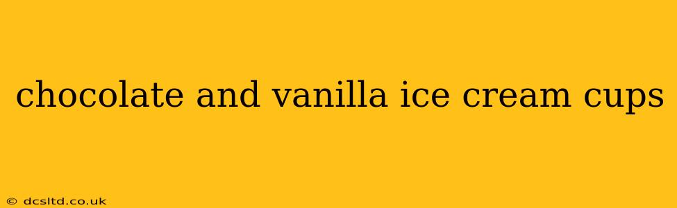 chocolate and vanilla ice cream cups
