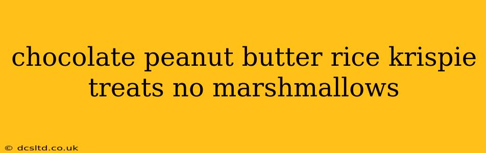 chocolate peanut butter rice krispie treats no marshmallows