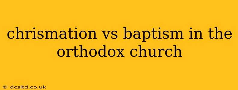 chrismation vs baptism in the orthodox church