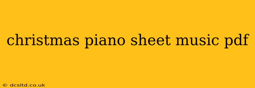 christmas piano sheet music pdf